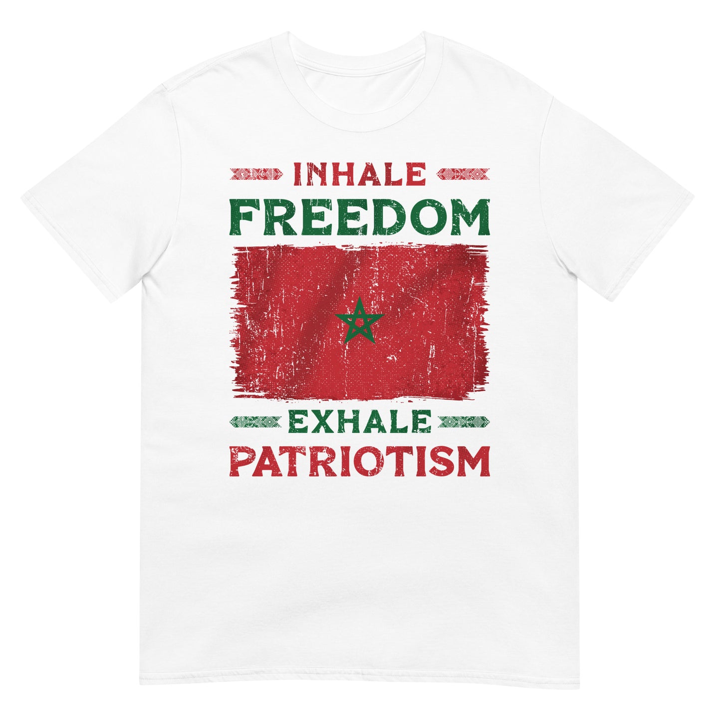 Einatmen Freiheit Ausatmen Patriotismus - Marokko Unisex T-shirt