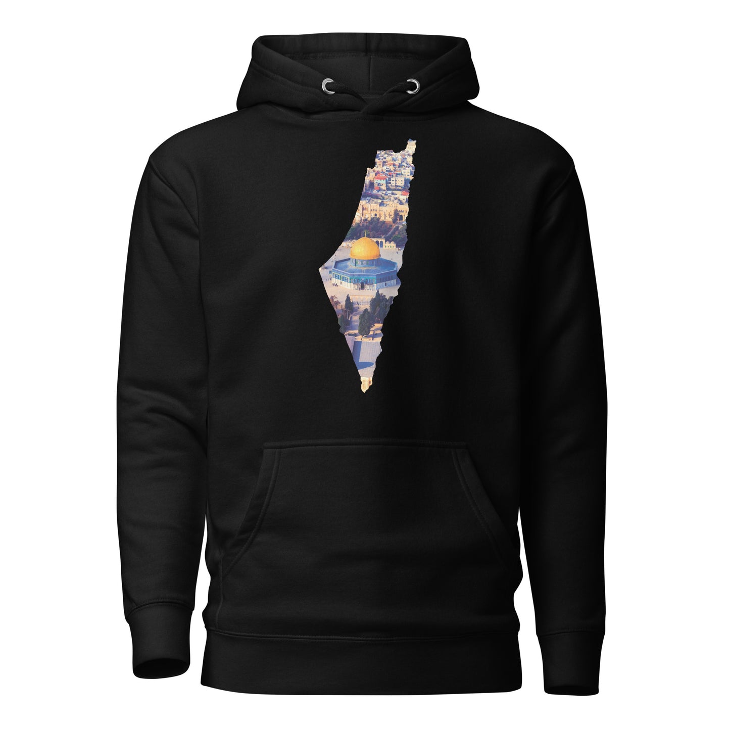 Palestine Map with Al-Quds Unisex Hoodie