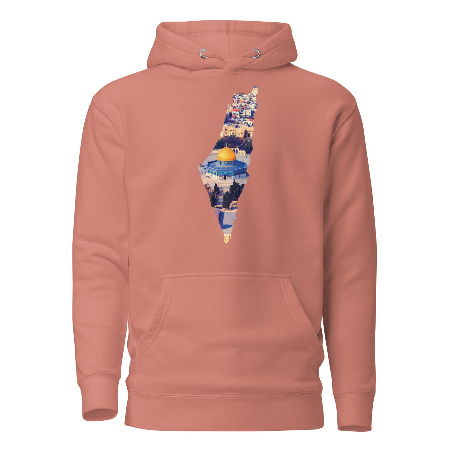 Palestine Map with Al-Quds Unisex Hoodie