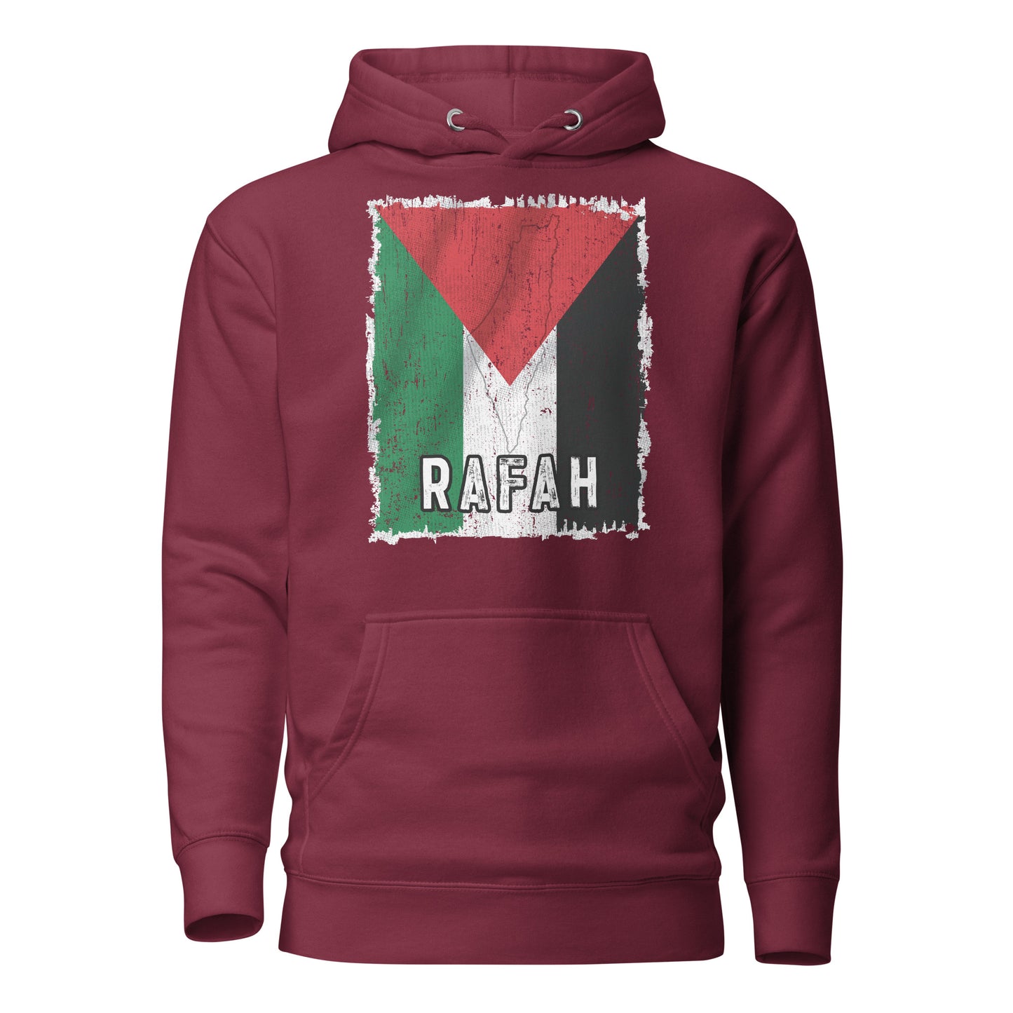 Palästina-Flagge und Stadt – Rafah Unisex Kapuzenpullover