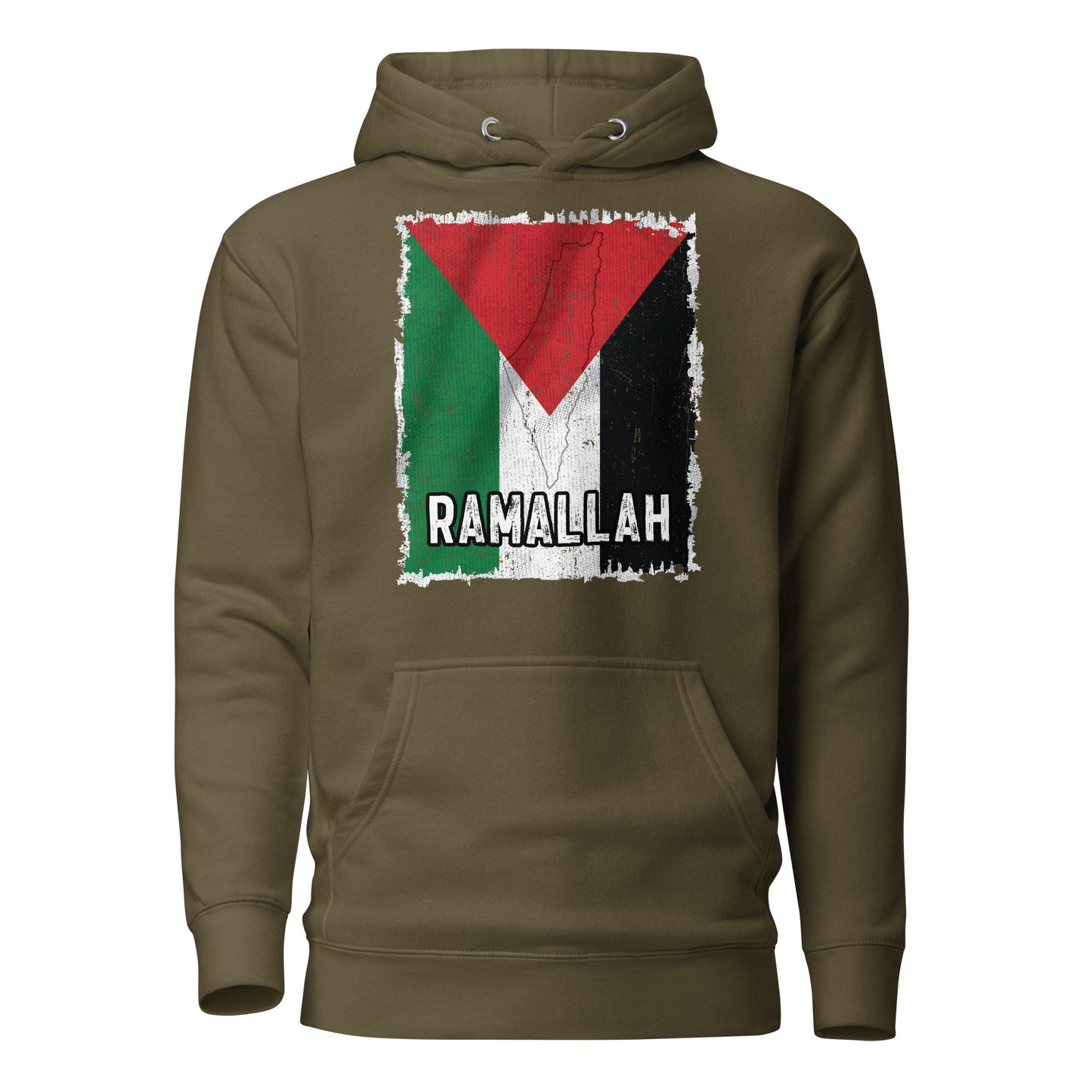 Drapeau et ville de Palestine - Sweat à capuche unisexe Ramallah