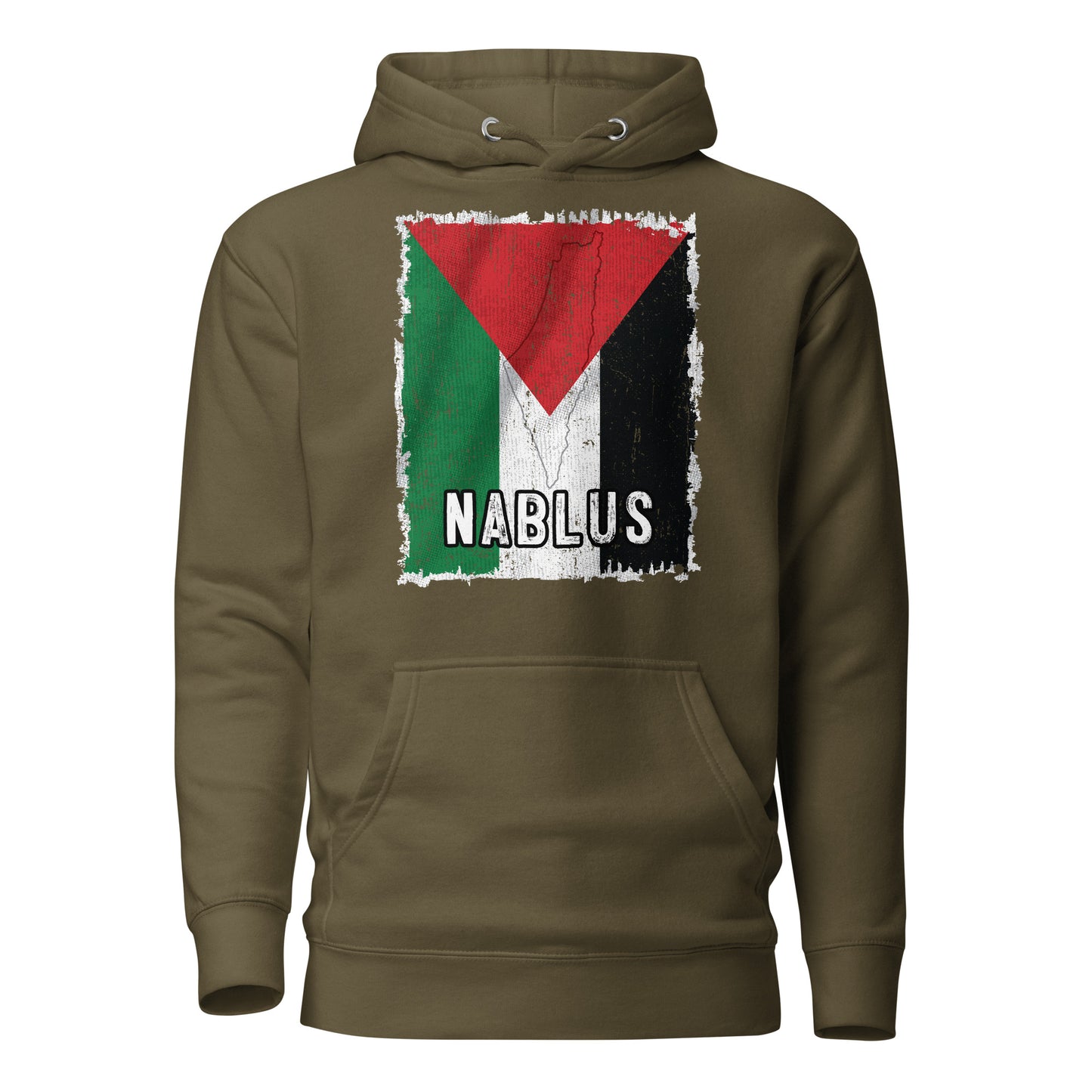 Drapeau et ville de Palestine - Sweat à capuche unisexe de Naplouse