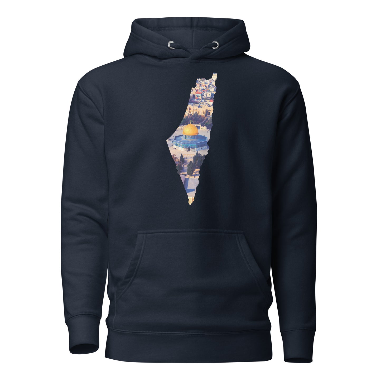 Palestine Map with Al-Quds Unisex Hoodie