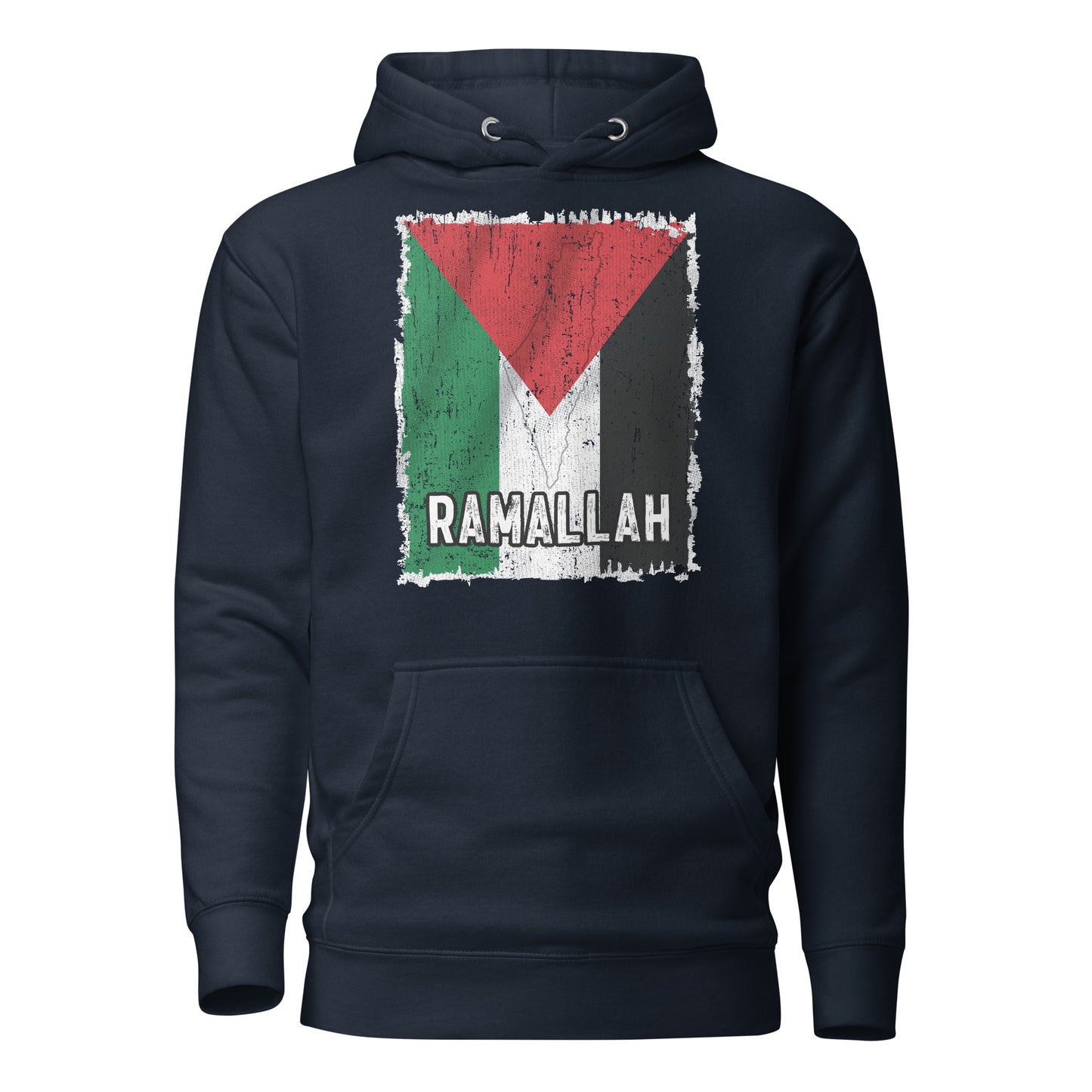 Drapeau et ville de Palestine - Sweat à capuche unisexe Ramallah