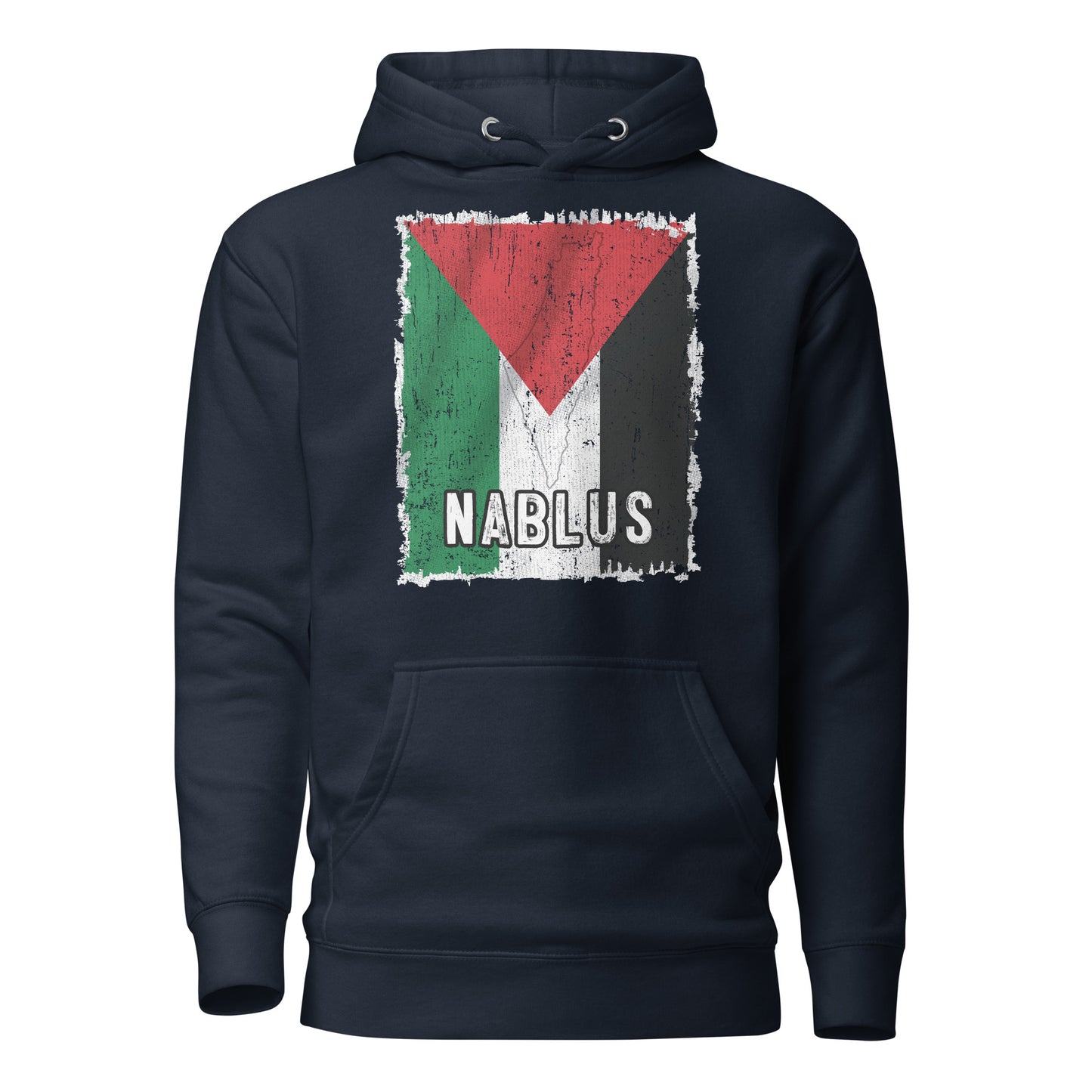 Drapeau et ville de Palestine - Sweat à capuche unisexe de Naplouse