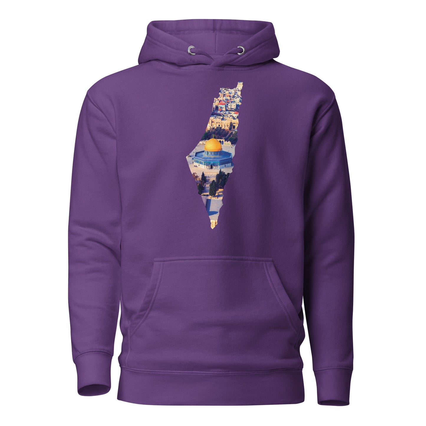 Palestine Map with Al-Quds Unisex Hoodie