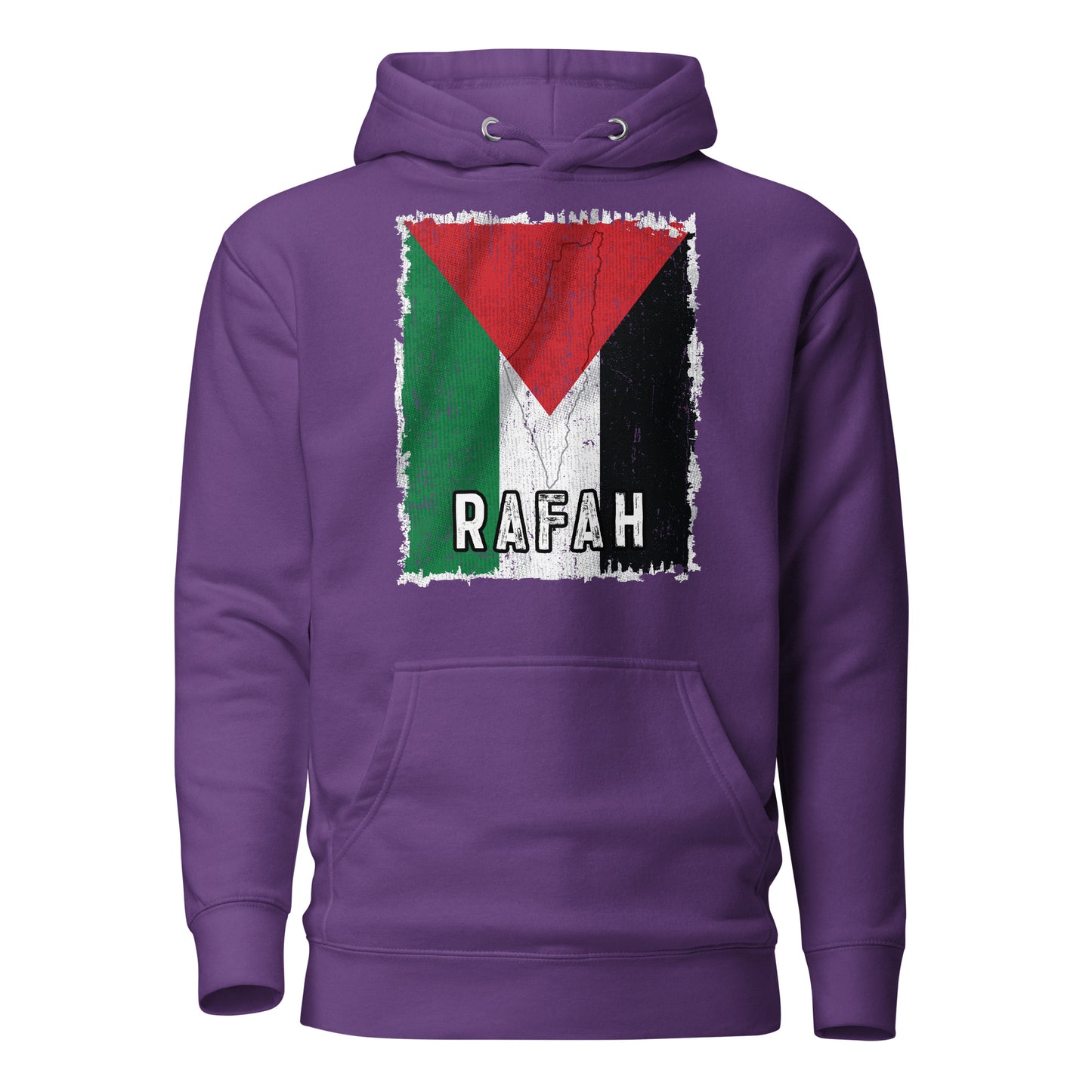 Palästina-Flagge und Stadt – Rafah Unisex Kapuzenpullover