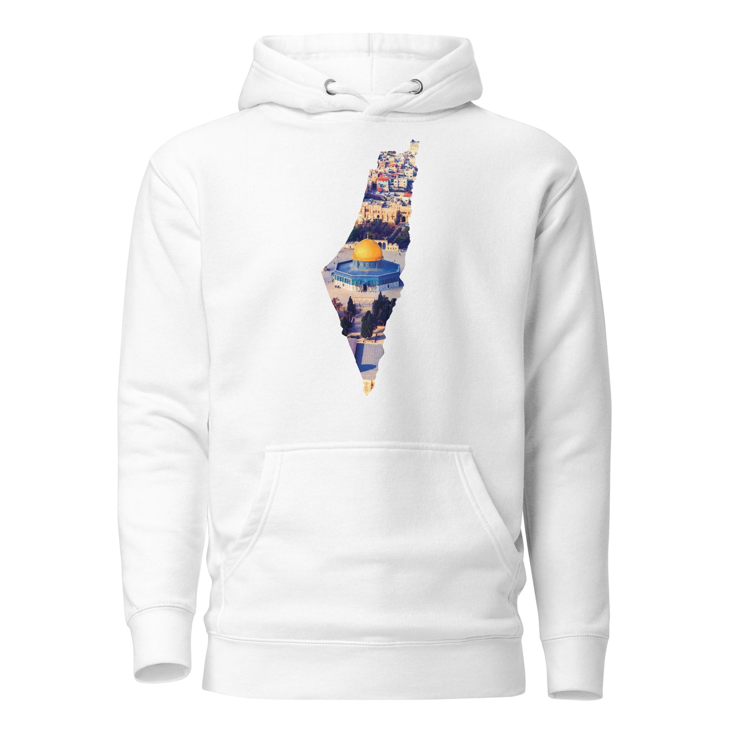 Palestine Map with Al-Quds Unisex Hoodie